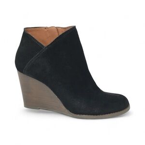 Lucky Brand Yakeema Ankle Boot in Black Suede Women’s Size 9M